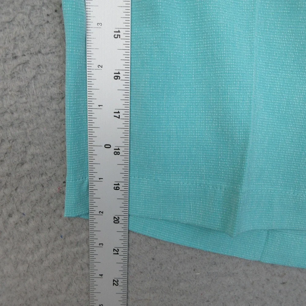 Adidas Crosshatch Golf Shorts Men 34x10 Green Stretch Performance Preppy Resort